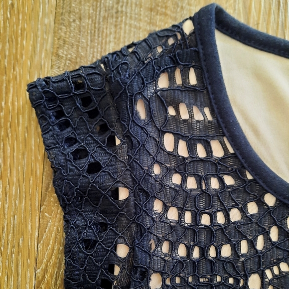 DEX Navy Lace Shirt - Picture 3 of 7